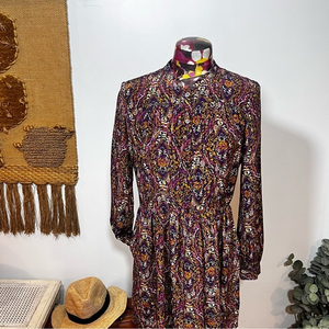 Michael Stars Wren Silk Empire Midi Dress‎